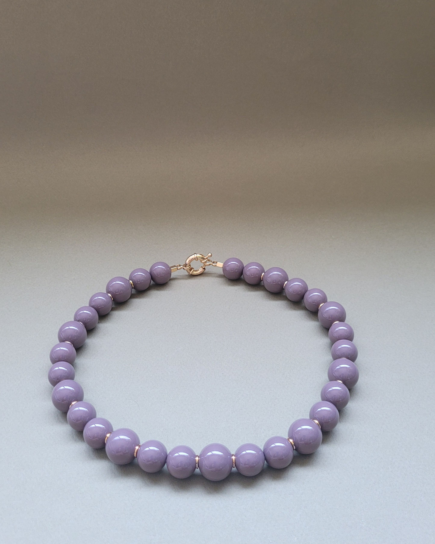 colar murano cinza