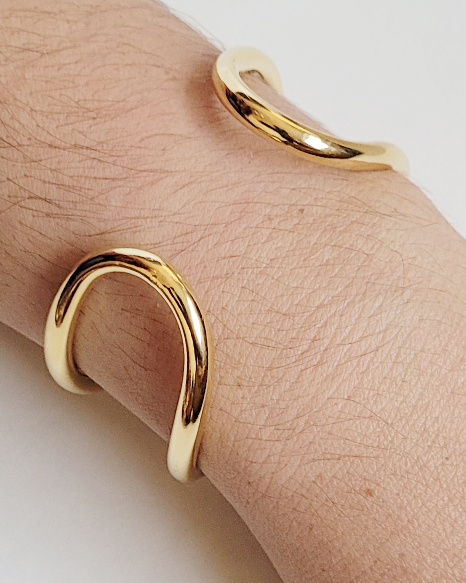 bracelete duplo dourado