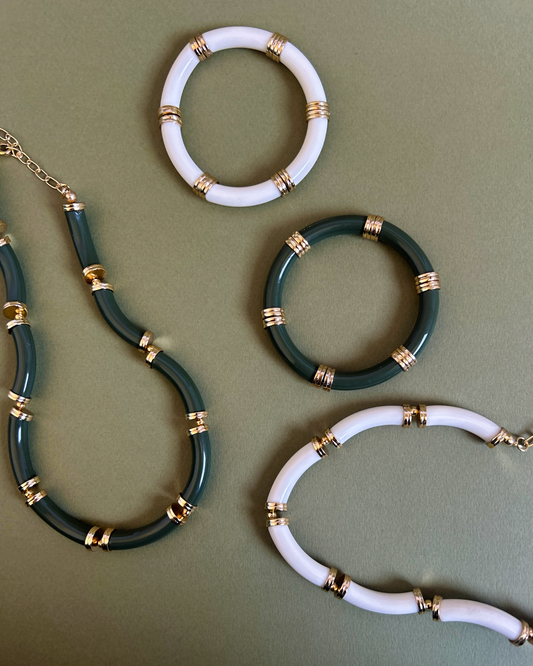 pulseira articulada branca