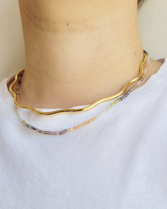 colar cristais colorido soft