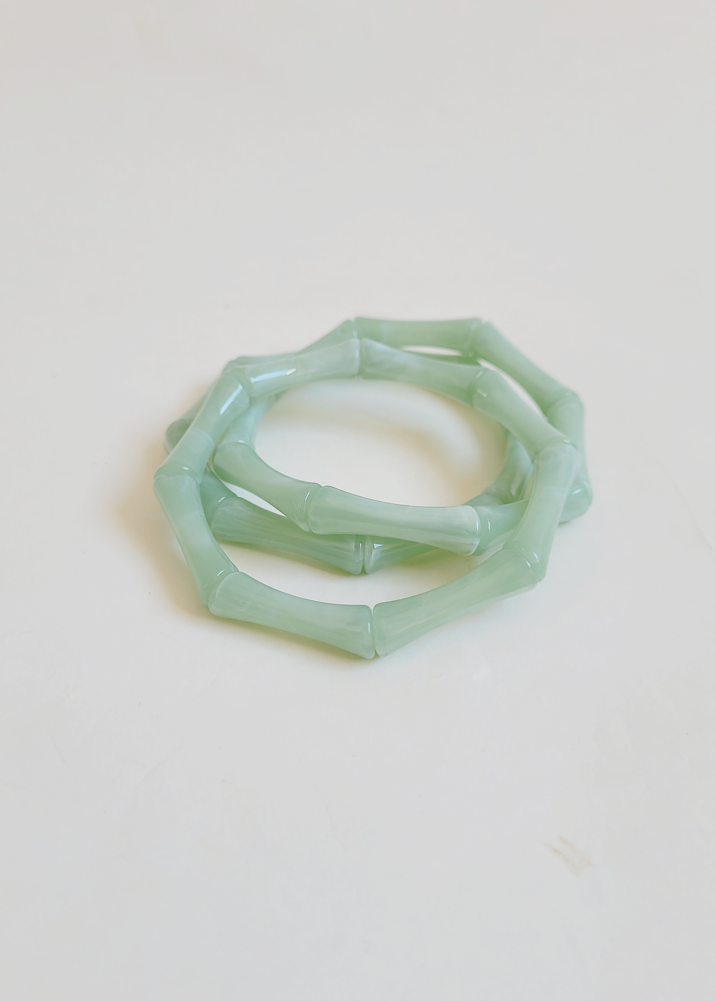 trio pulseiras verde água