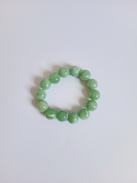 pulseira bolas verde água