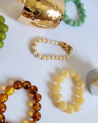 pulseira bolas âmbar
