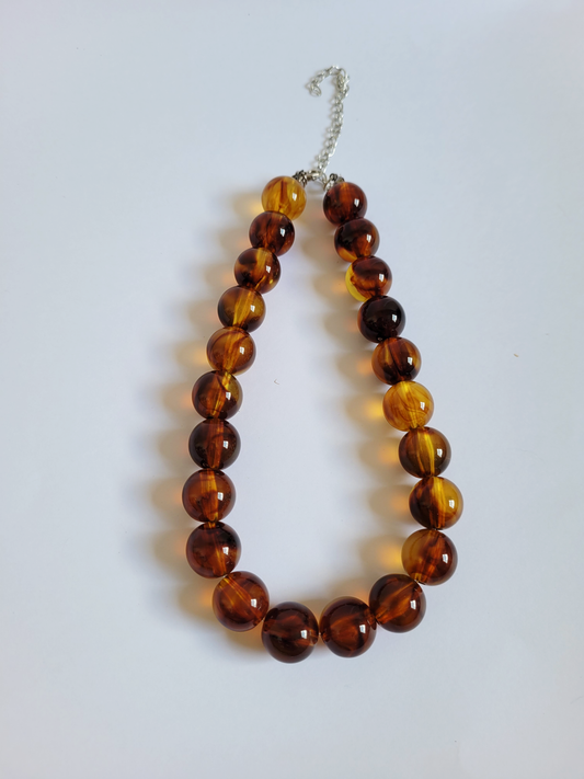 colar bolas âmbar