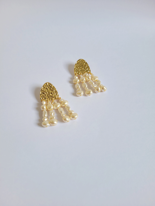 brinco geométrico pérola