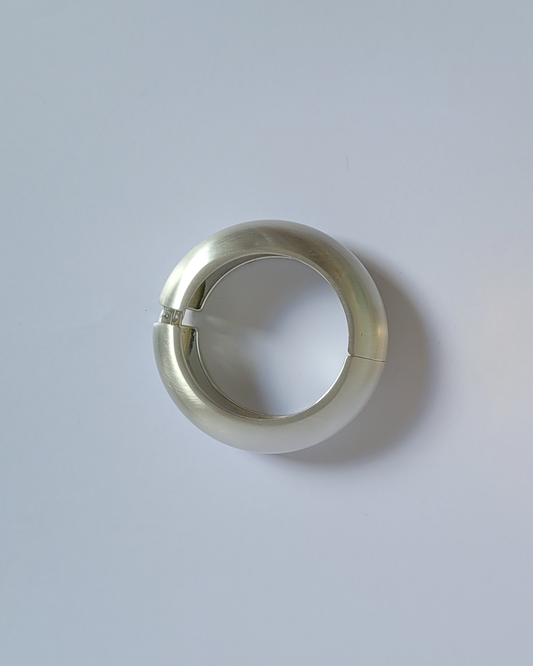 bracelete gordinho escovado prateado