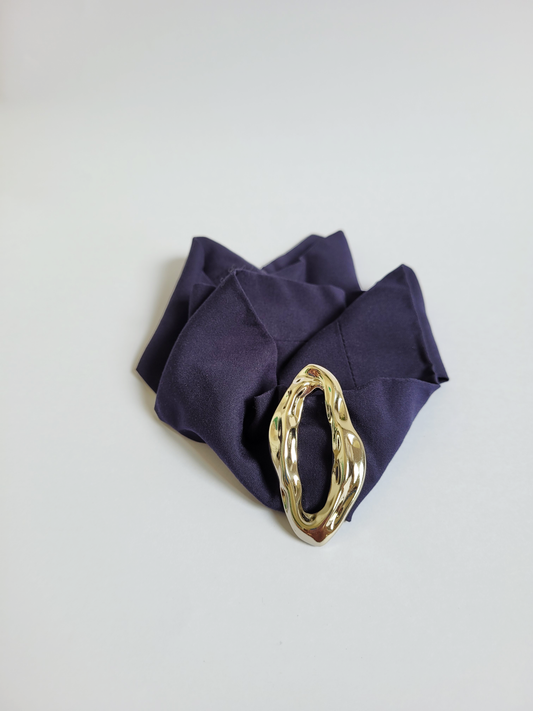 colar lenço orgânico marinho com prata