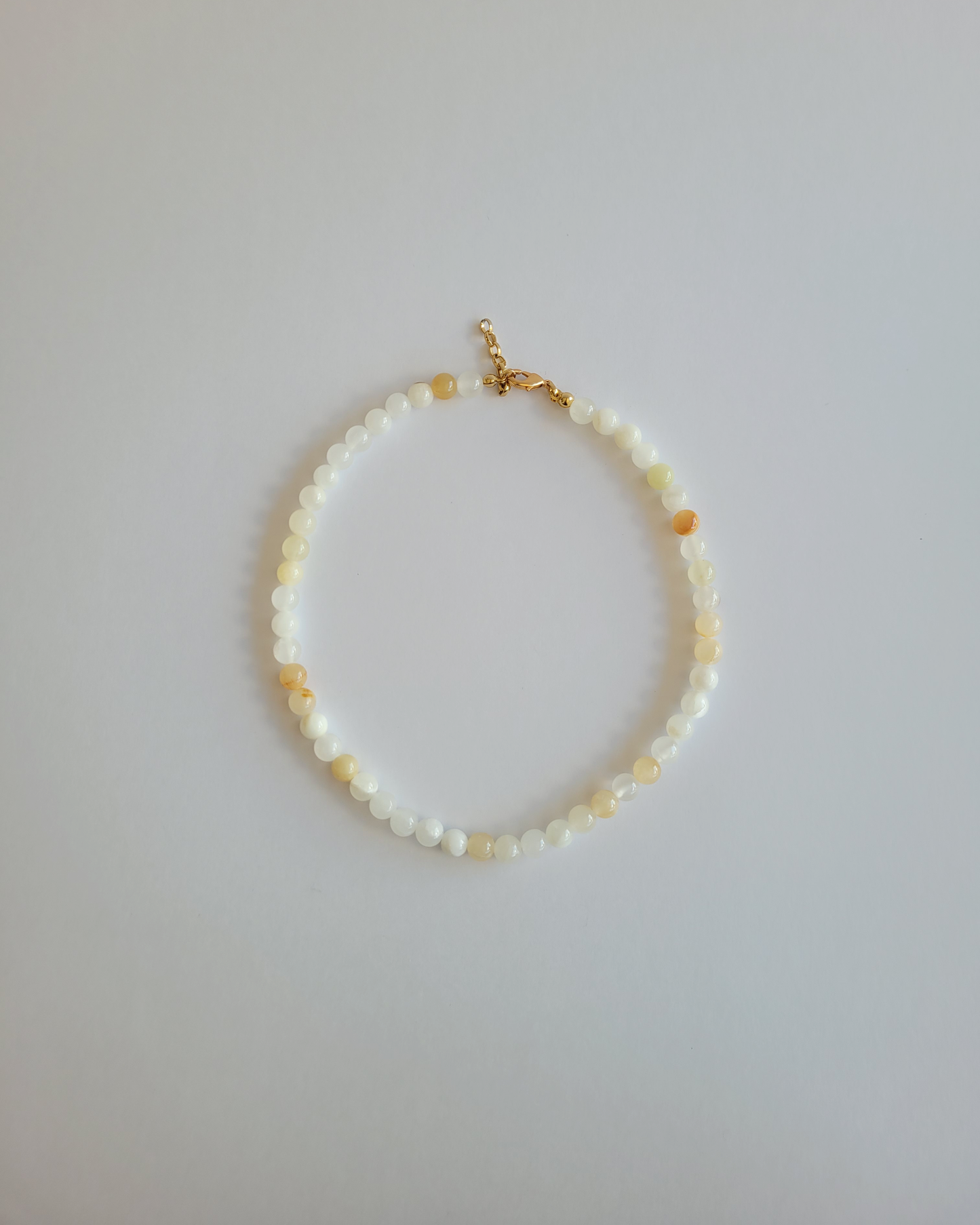 colar esferas jade amarela