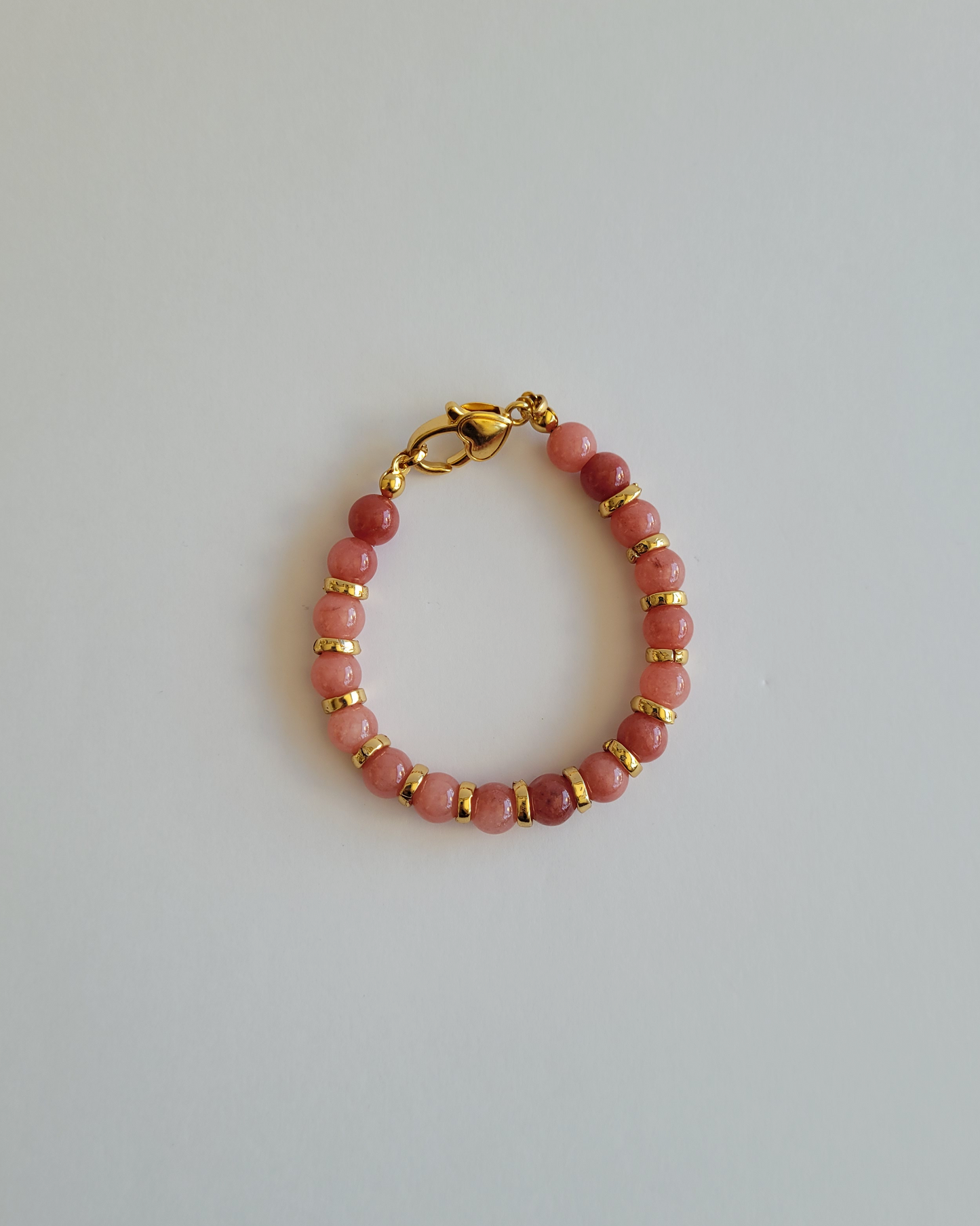 pulseira pedras naturais rosa
