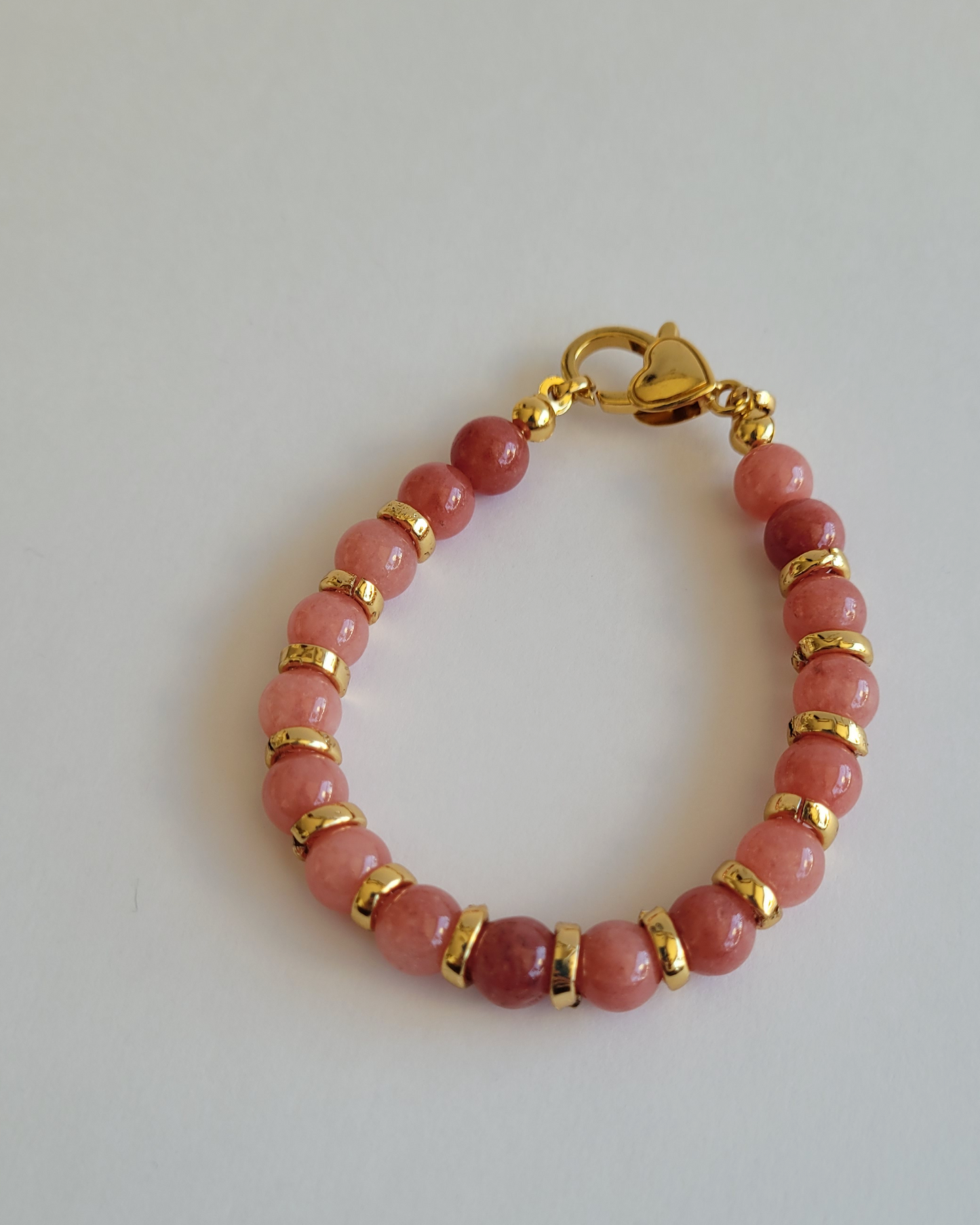 pulseira pedras naturais rosa