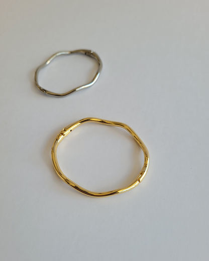 pulseira ondas dourada