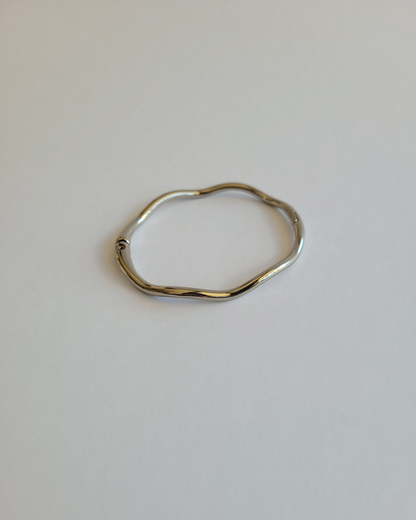pulseira ondas prata