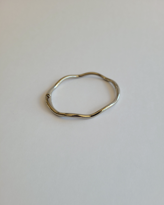 pulseira ondas prata