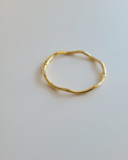 pulseira ondas dourada