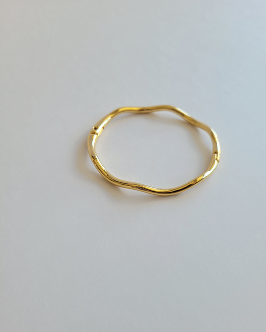 pulseira ondas dourada