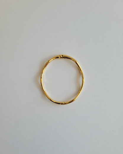 pulseira ondas dourada