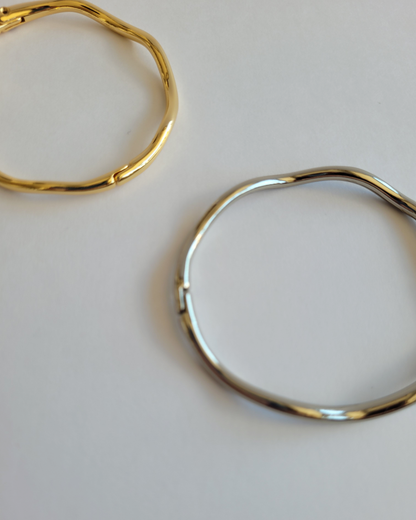 pulseira ondas dourada