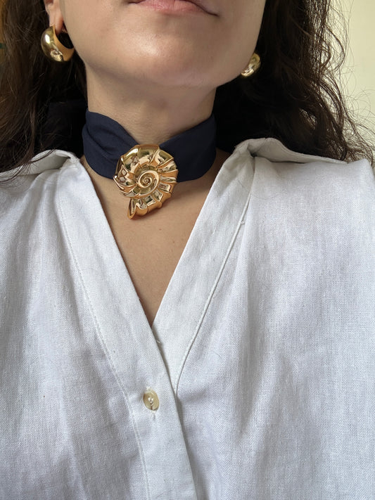 colar lenço caracol