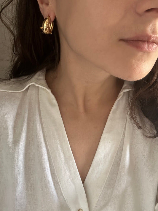 brinco argolinha spikes