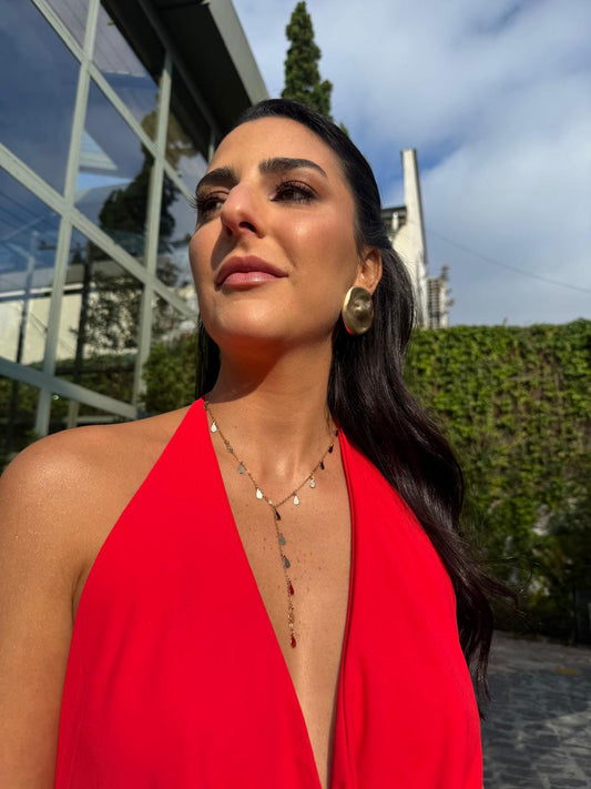 colar gravatinha gotas