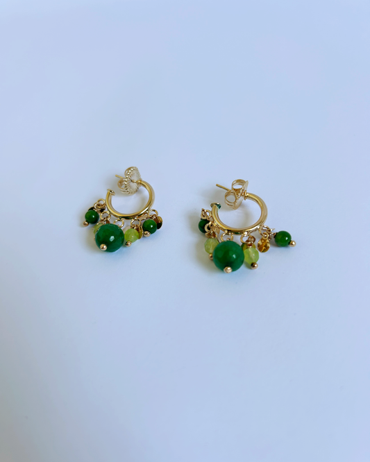 brinco cachucho verde