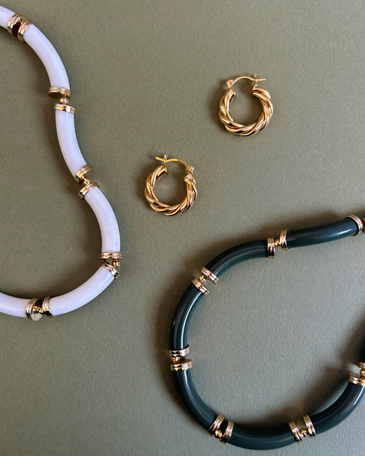 colar articulado verde