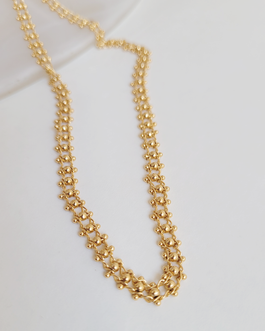 corrente choker bolinhas trilho