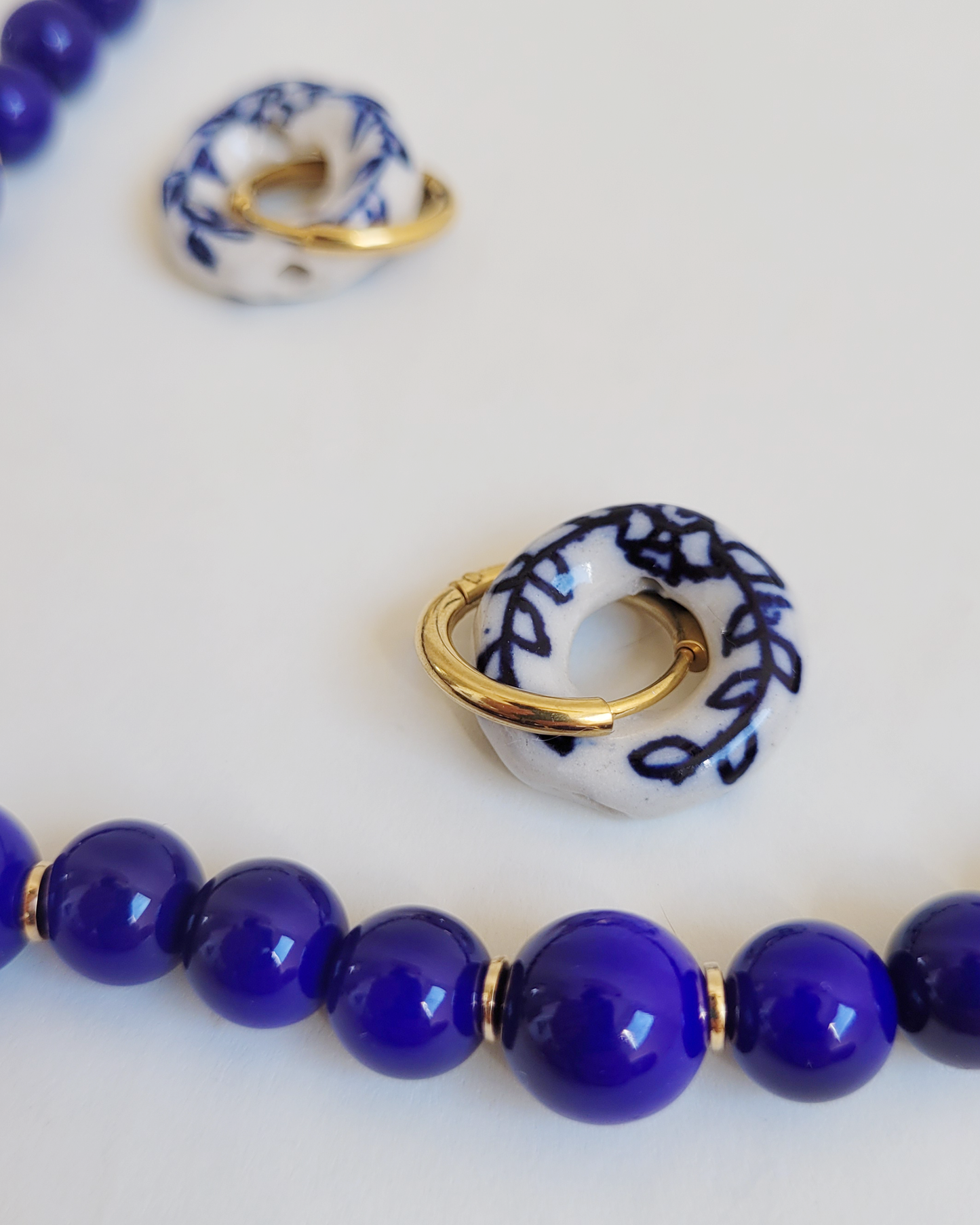 colar murano azul