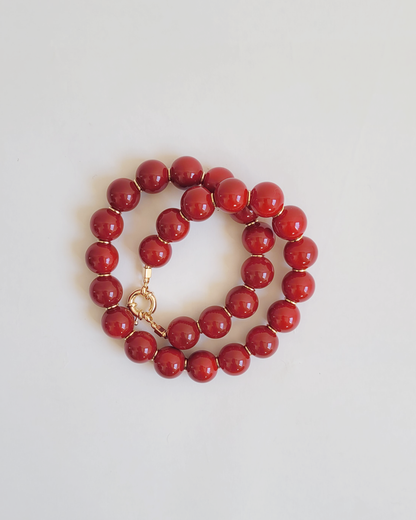 colar murano vermelho