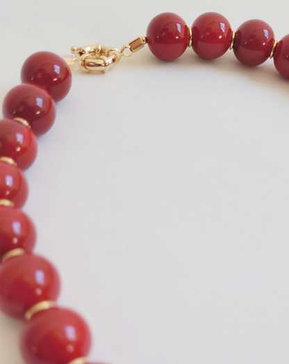 colar murano vermelho