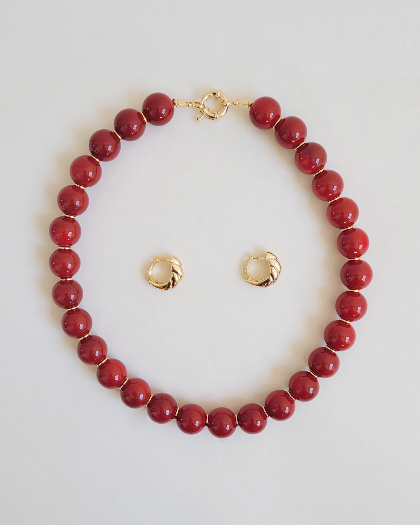 colar murano vermelho