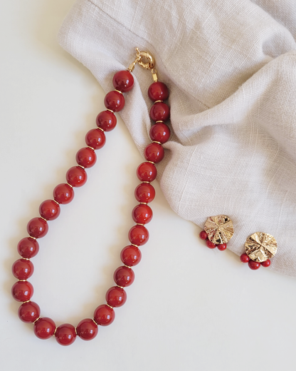 colar murano vermelho