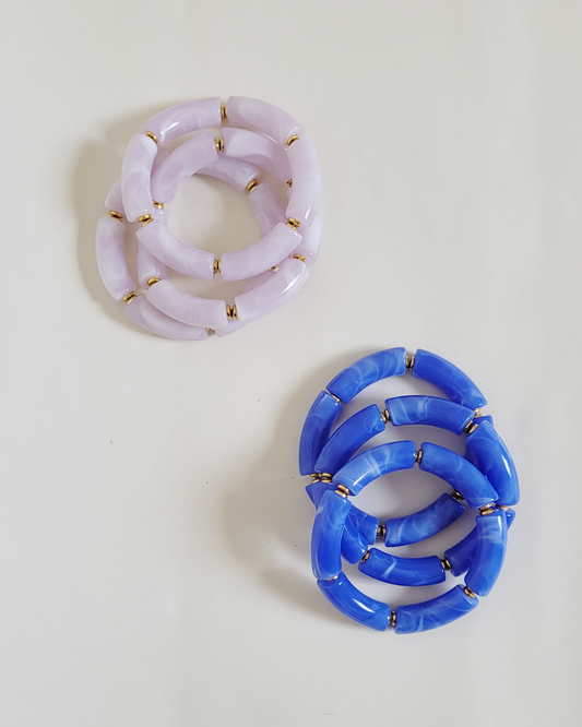 pulseira resina lilás